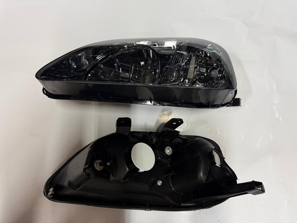 99-00 HONDA CIVIC SMOKE CLEAR HEADLIGHTS