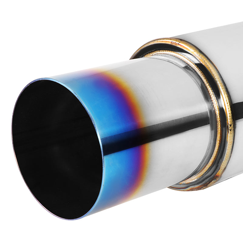 EXA-MF-003-T2 burnt-blue straight exhaust tip detail