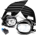 DNA Motoring FL-ZTL-317-CH Toyota Camry 2018-2020 LED fog light assembly pair with bezels and switch