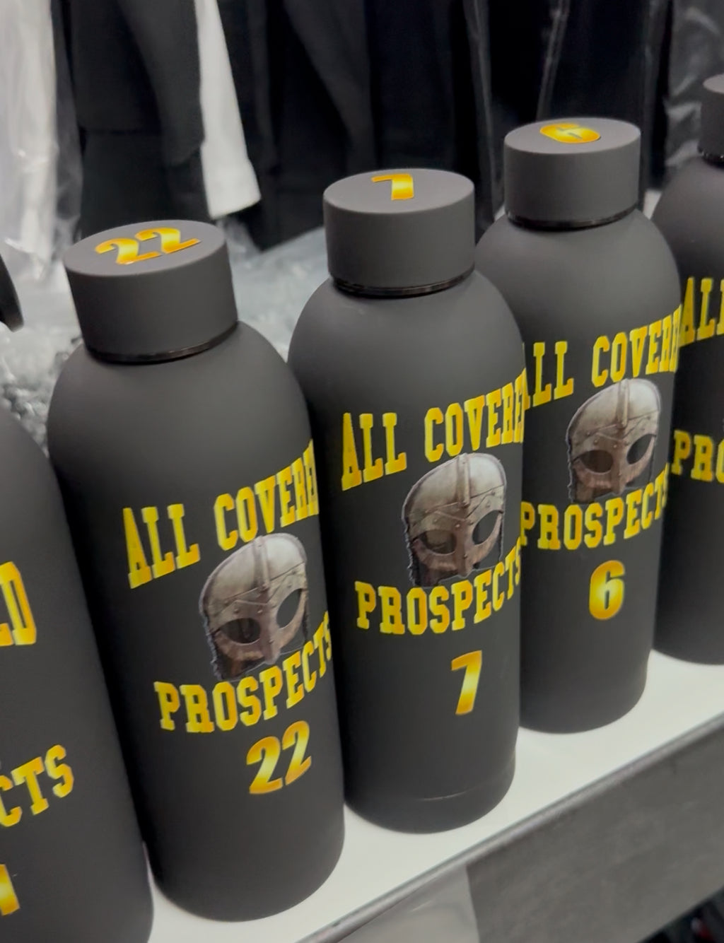 Custom UV stickers x thermal flasks for all sports team 10pk 17oz