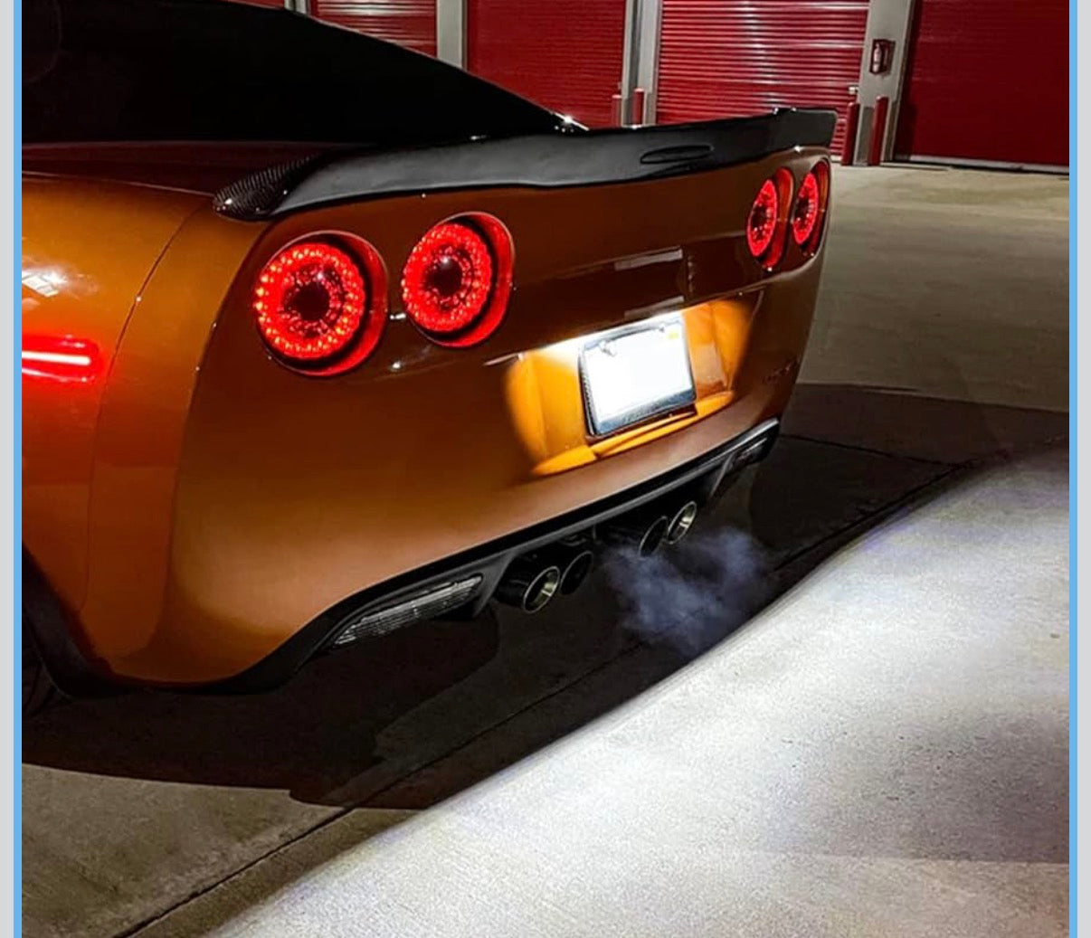 LED License Plate Lights Replacement for 1984-2013 Corvette C4 C5 C6, Rear Bumper Tag Lamp Assembly Replacement 16519986 LPL-CVT84LED-VS