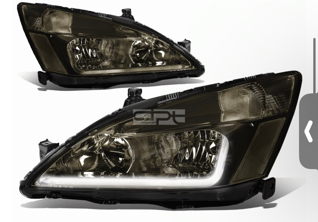 03-07 HONDA ACCORD LED smoked  HEADLIGHTS