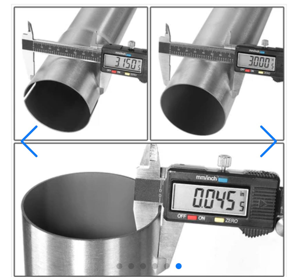 45 DEGREE DIY CUSTOM MANDREL EXHAUST TUBING, 3" OD, STAINLESS STEEL,UNIVERSAL FIT,POLISHED FINISH
