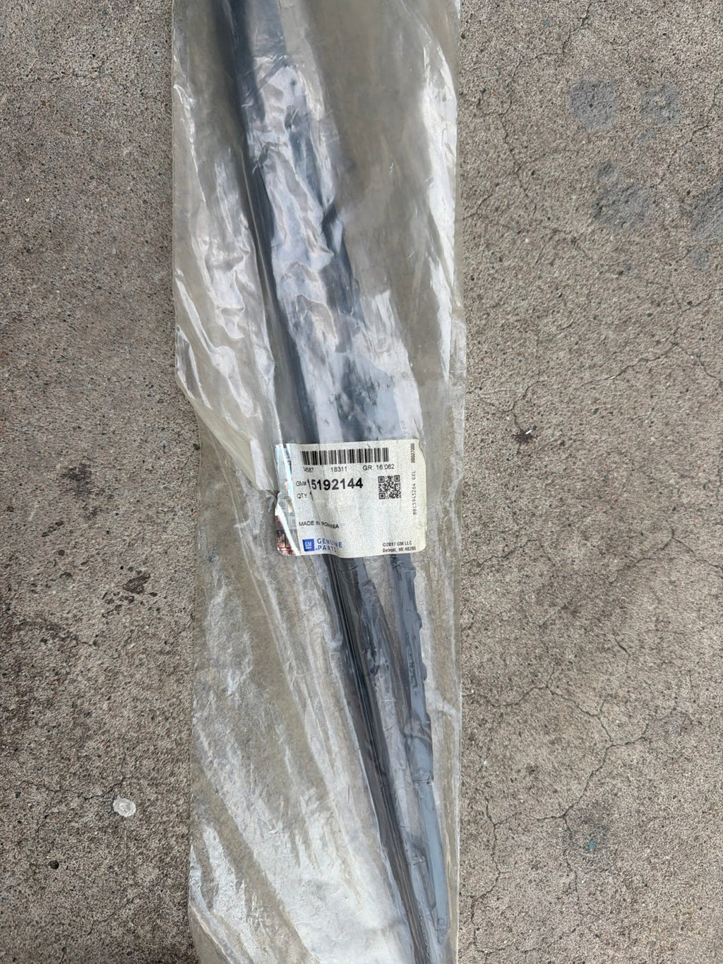 Actual received GM 15192144 with factory label