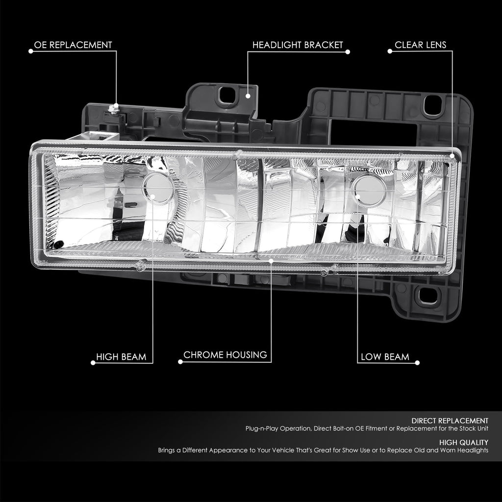 DNA Motoring HL-OH-C10-CH headlight detail