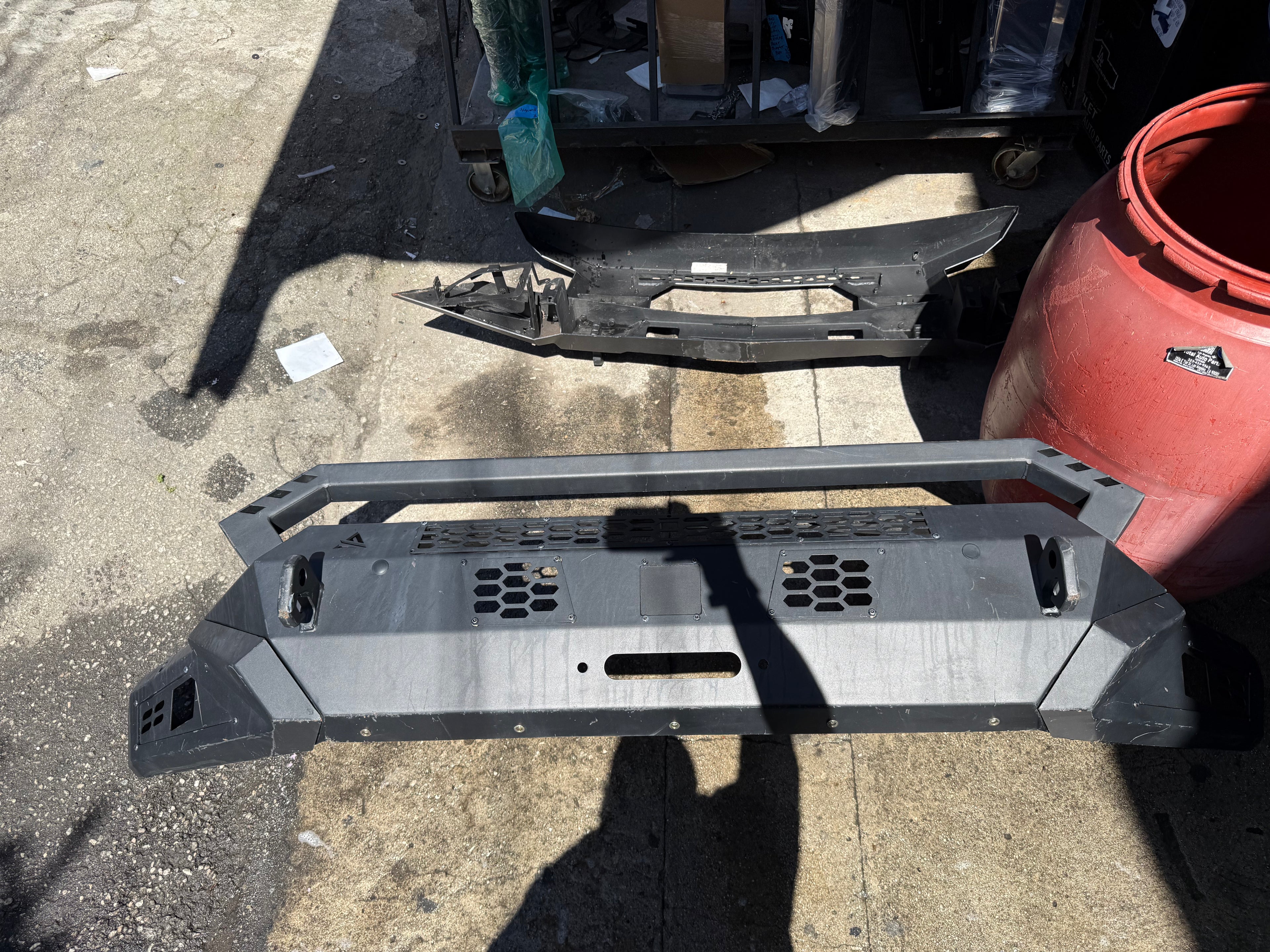 #97 black front bumper as is no brackets