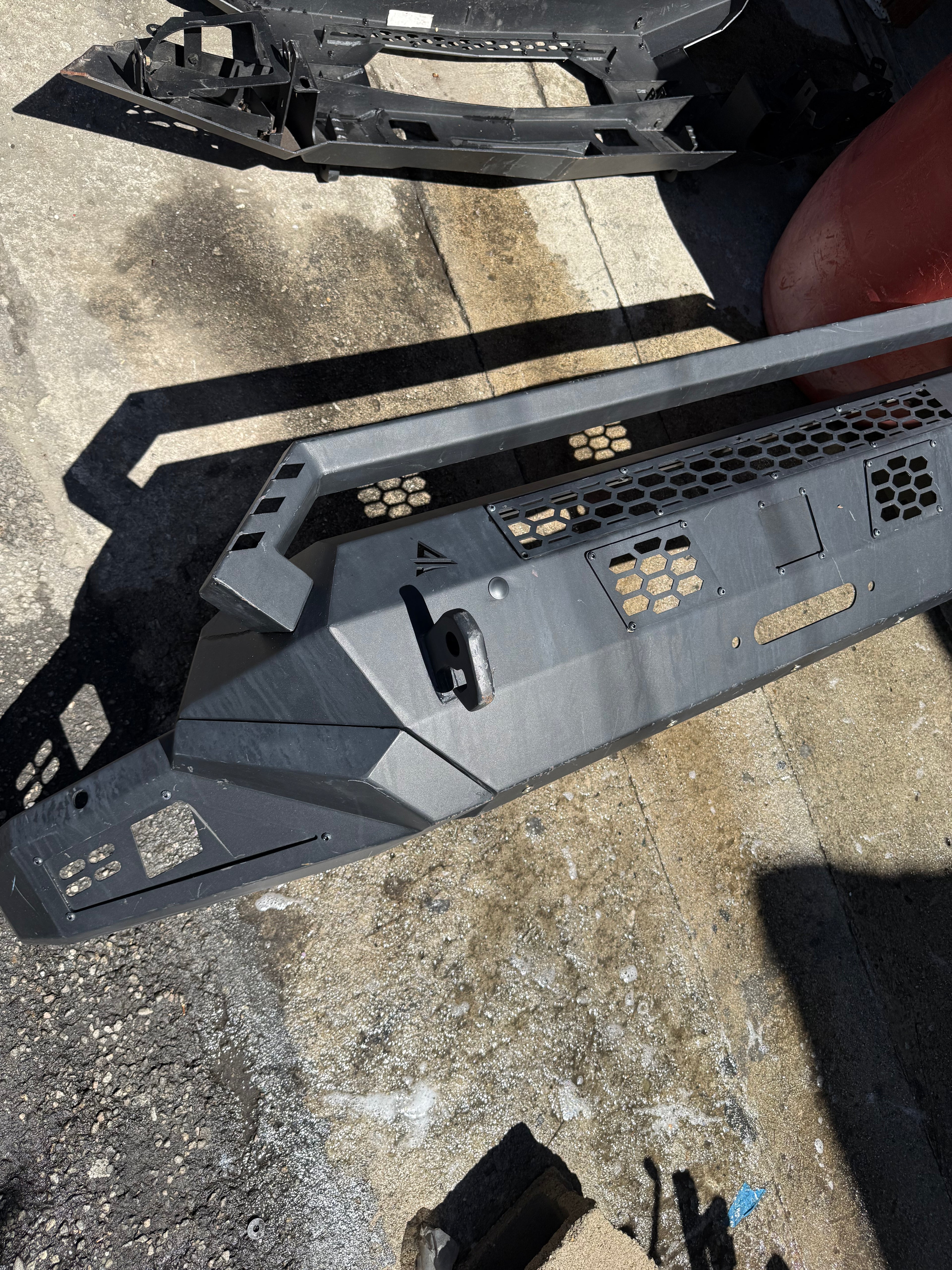 #97 black front bumper as is no brackets