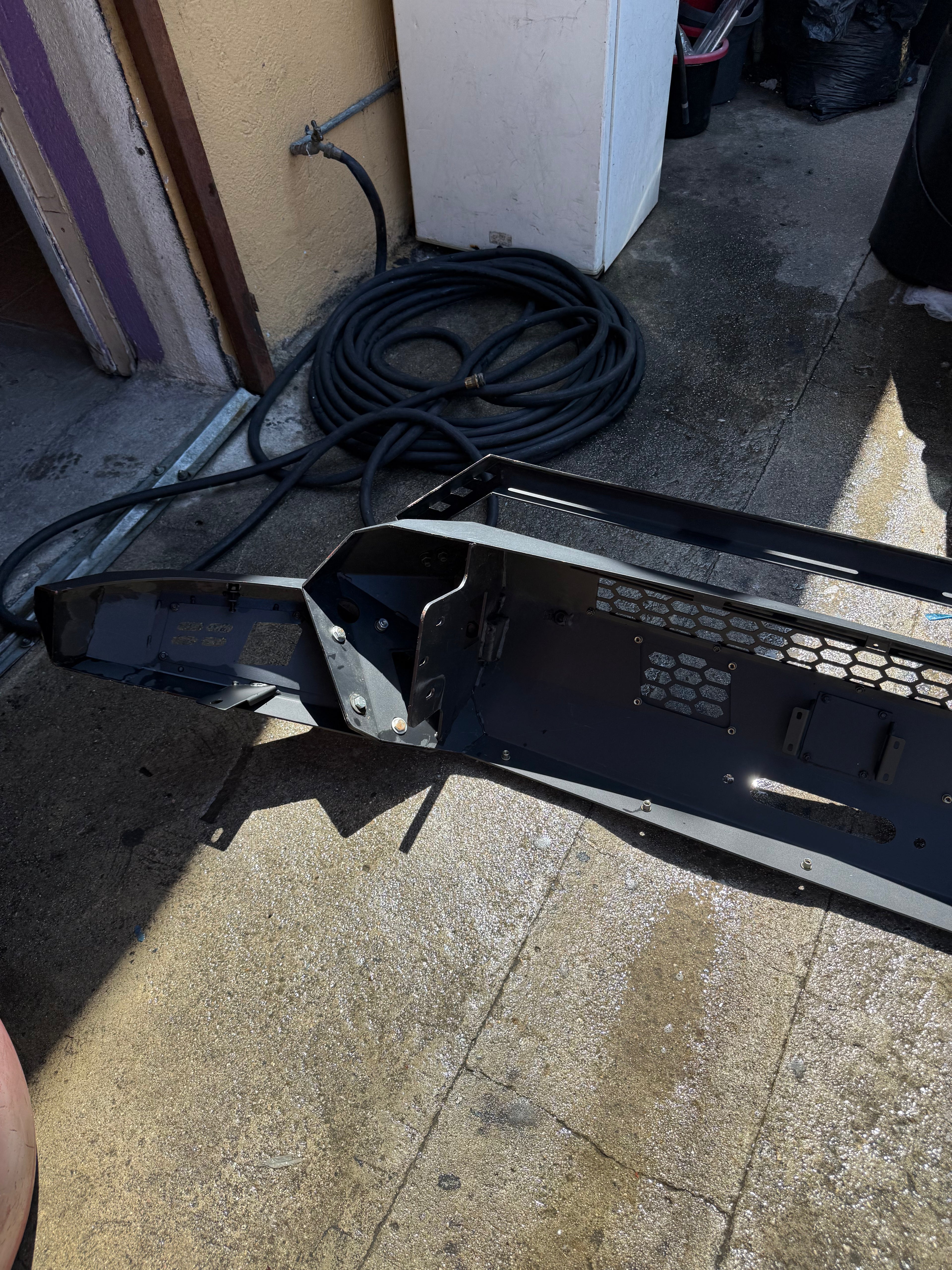 #97 black front bumper as is no brackets