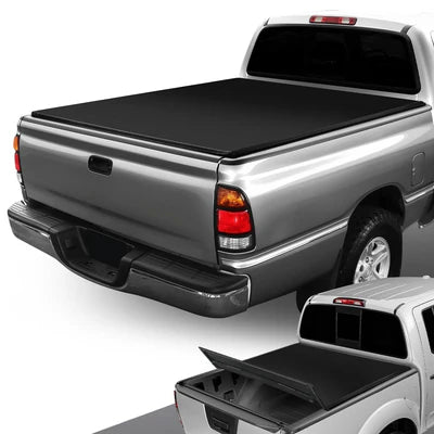 TTC-TRISOFT-055 2000-2006 TUNDRA 6FT FLEETSIDE PICKUP TRUCK BED SOFT TRI-FOLD ADJUSTABLE TONNEAU COVER COMPATIBLE