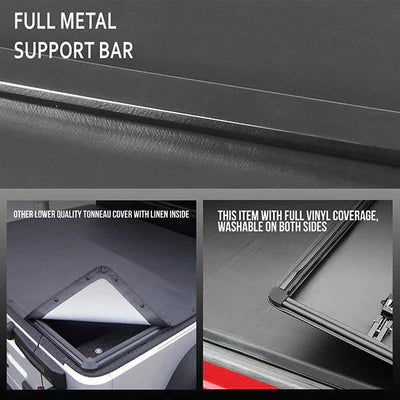 TTC-TRISOFT-048 05-19 NISSAN FRONTIER WITH 6.1 FLEETSIDE BED SOFT TRIFOLD COVER