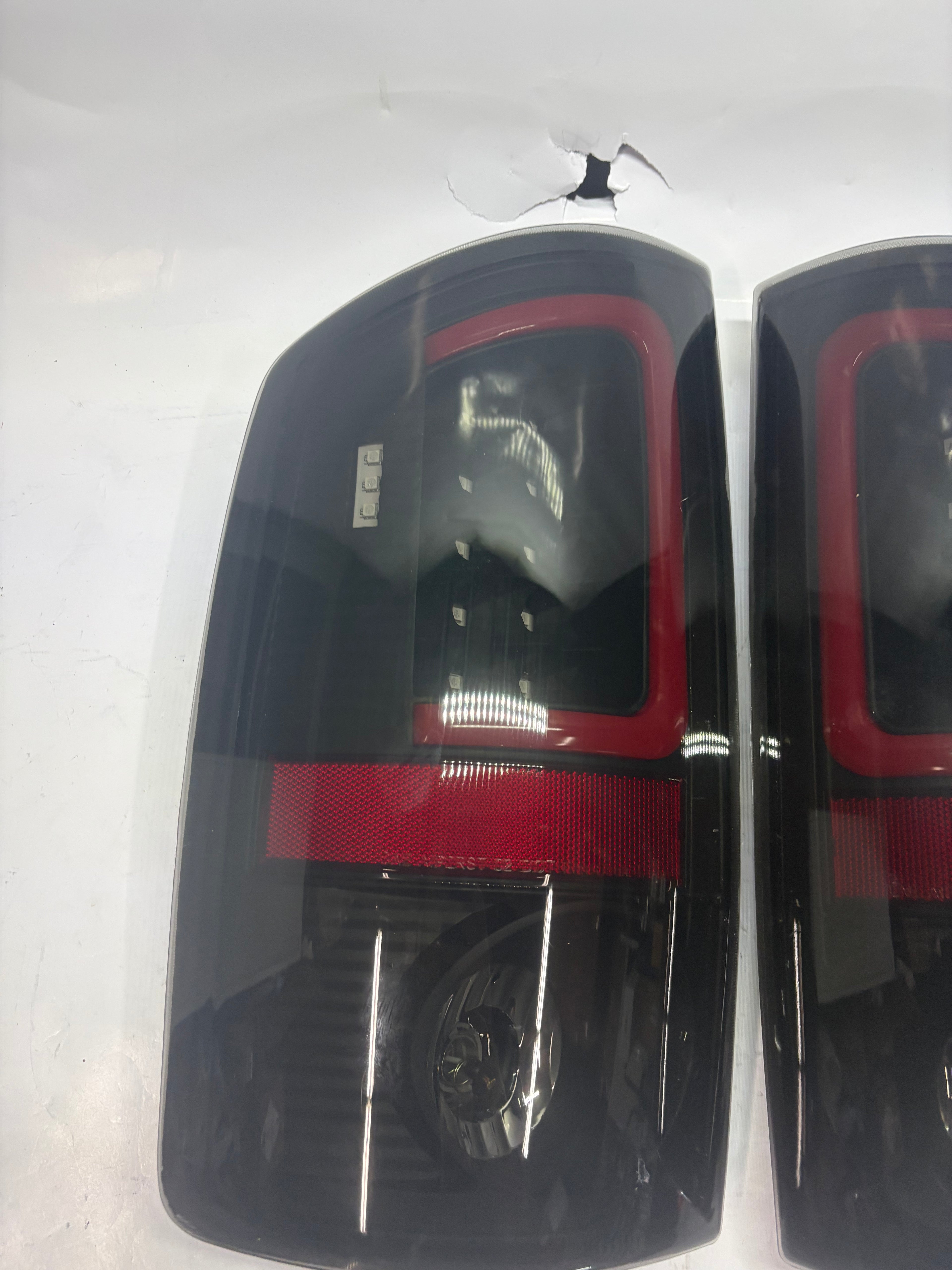 07-08 Dodge Ram 1500 Black Smoke Red 3D Bar LED Taillights
