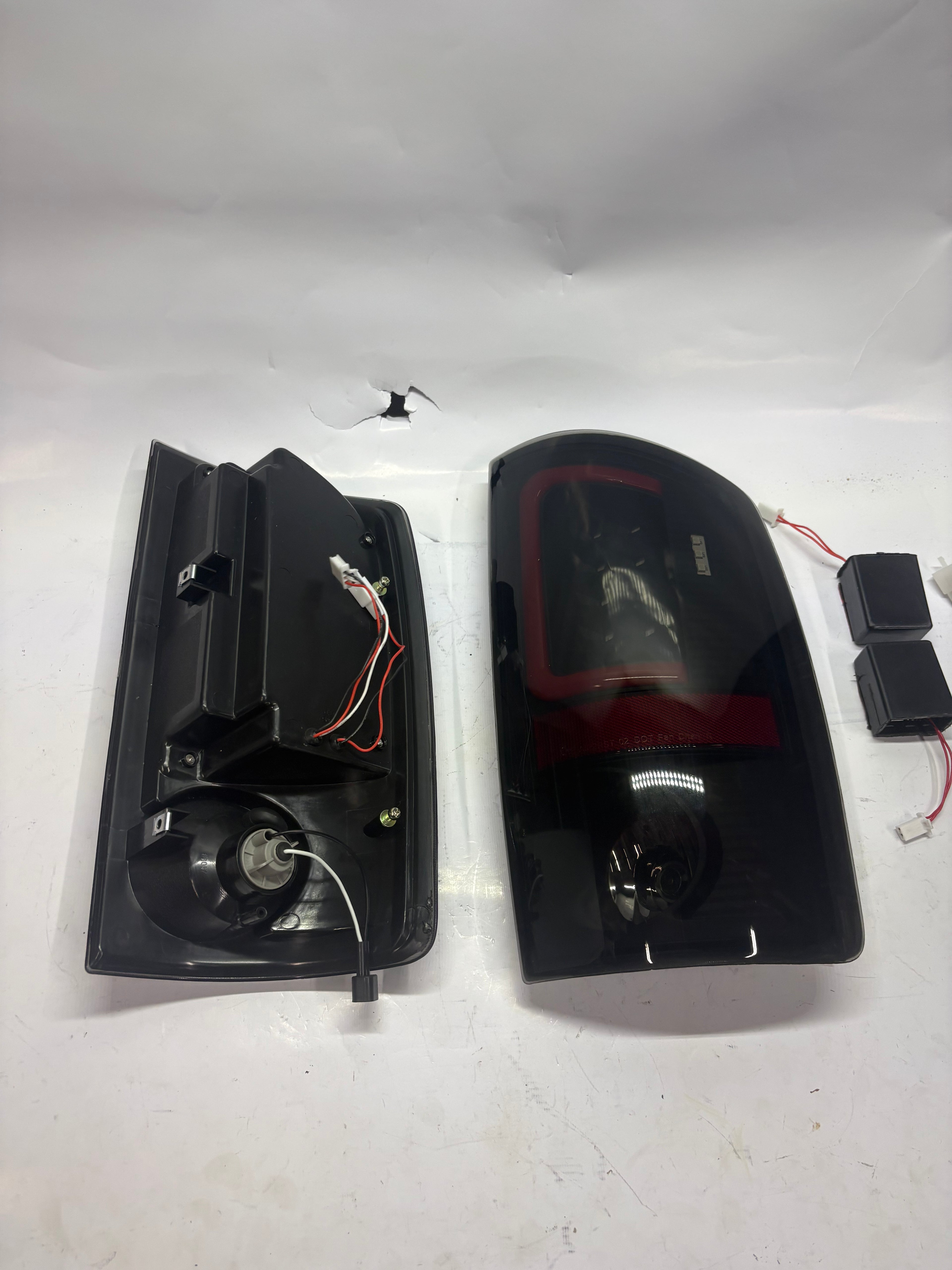 07-08 Dodge Ram 1500 Black Smoke Red 3D Bar LED Taillights