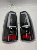 Black LED Tail Lights For 03-06 Chevy Silverado GMC Sierra 1500 2500HD 3500