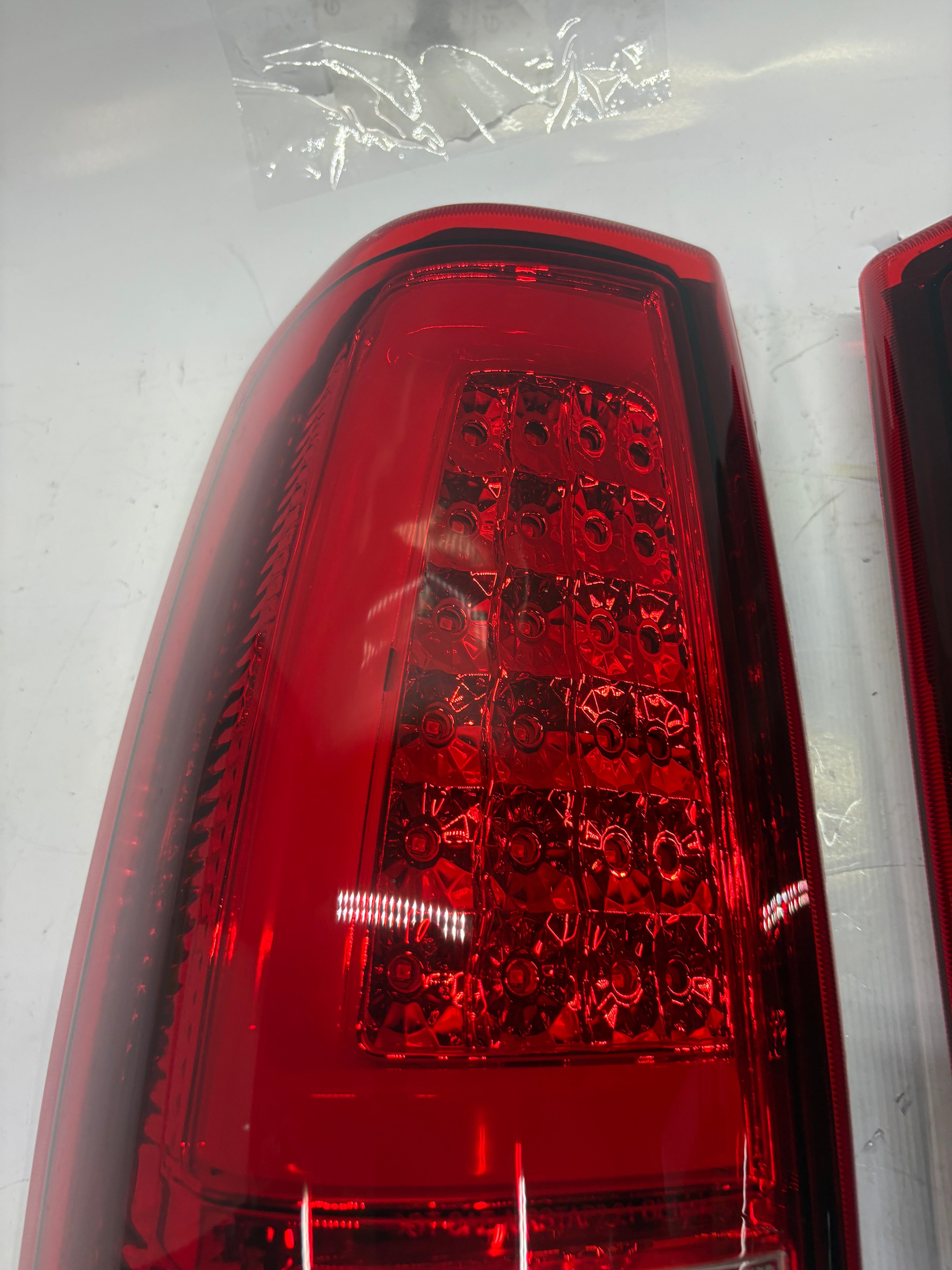 03-06 Chevy Silverado GMC Sierra red led taillights brake lamps pair