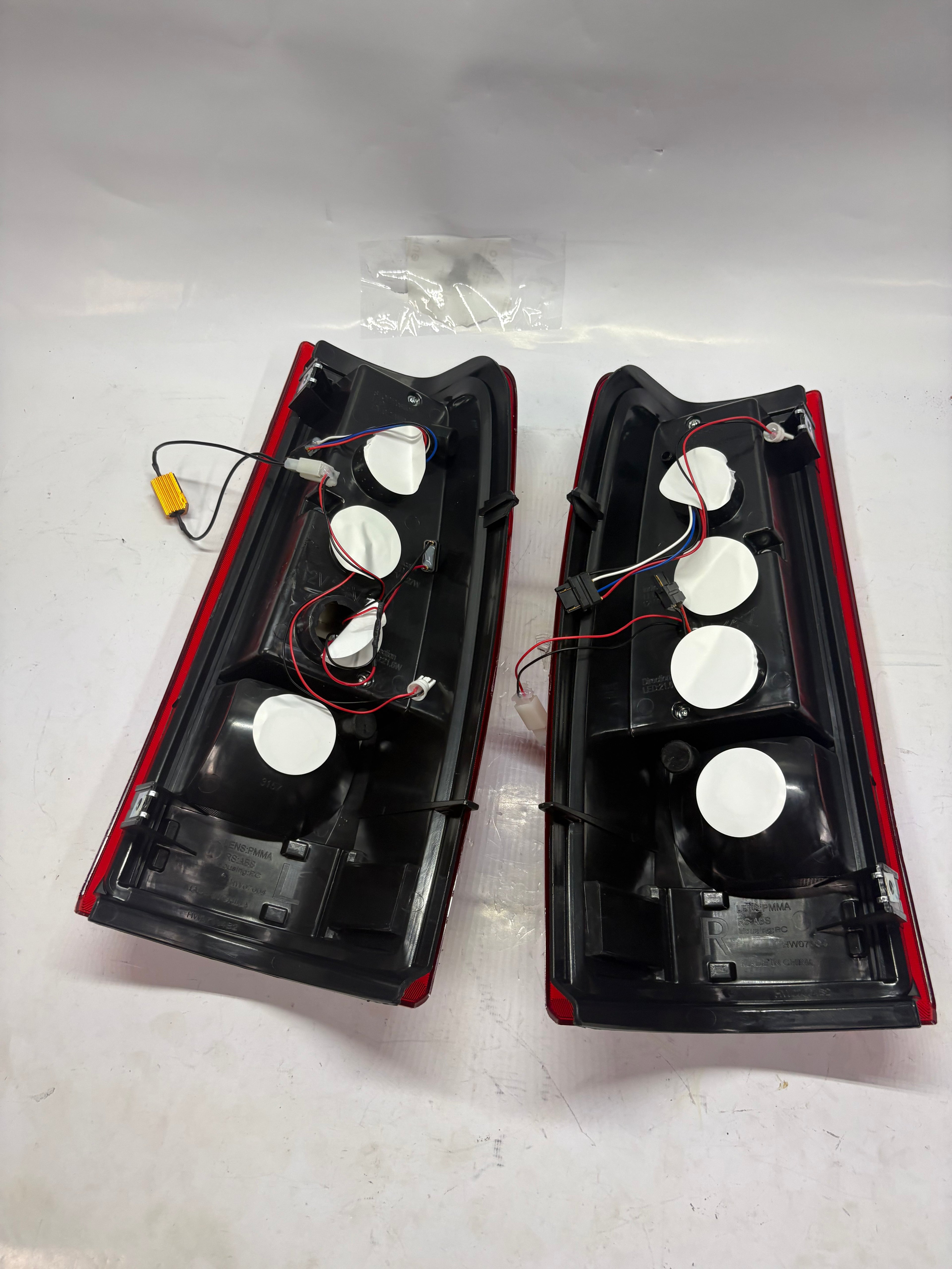 03-06 Chevy Silverado GMC Sierra red led taillights brake lamps pair