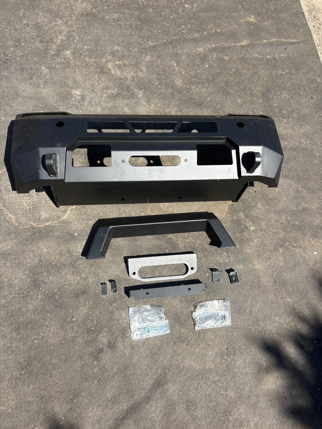 FWB-002-BK 22-24 Toyota Tundra Front Heavy Duty Offroad Bumper Black