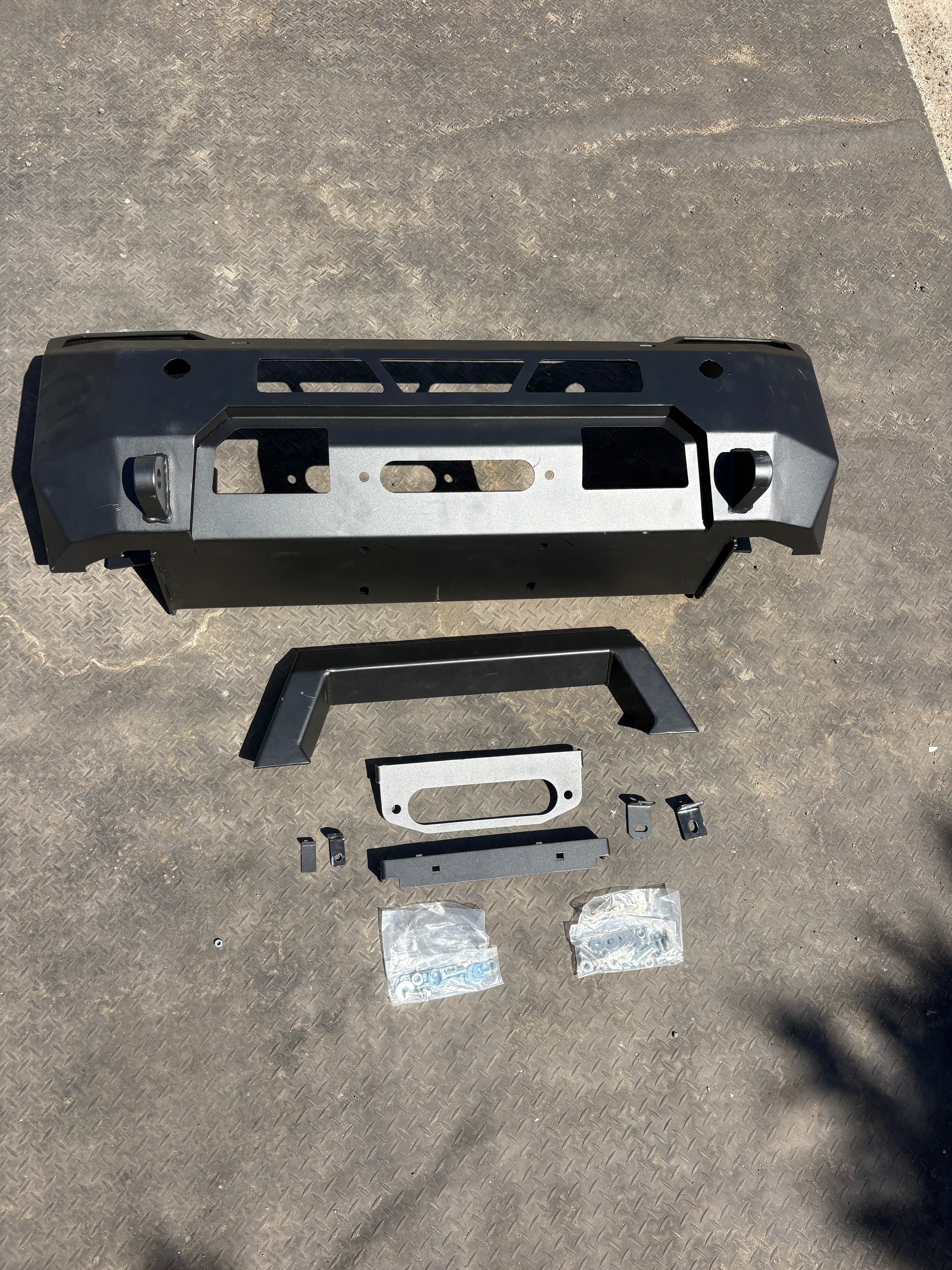 FWB-002-BK 22-24 Toyota Tundra Front Heavy Duty Offroad Bumper Black