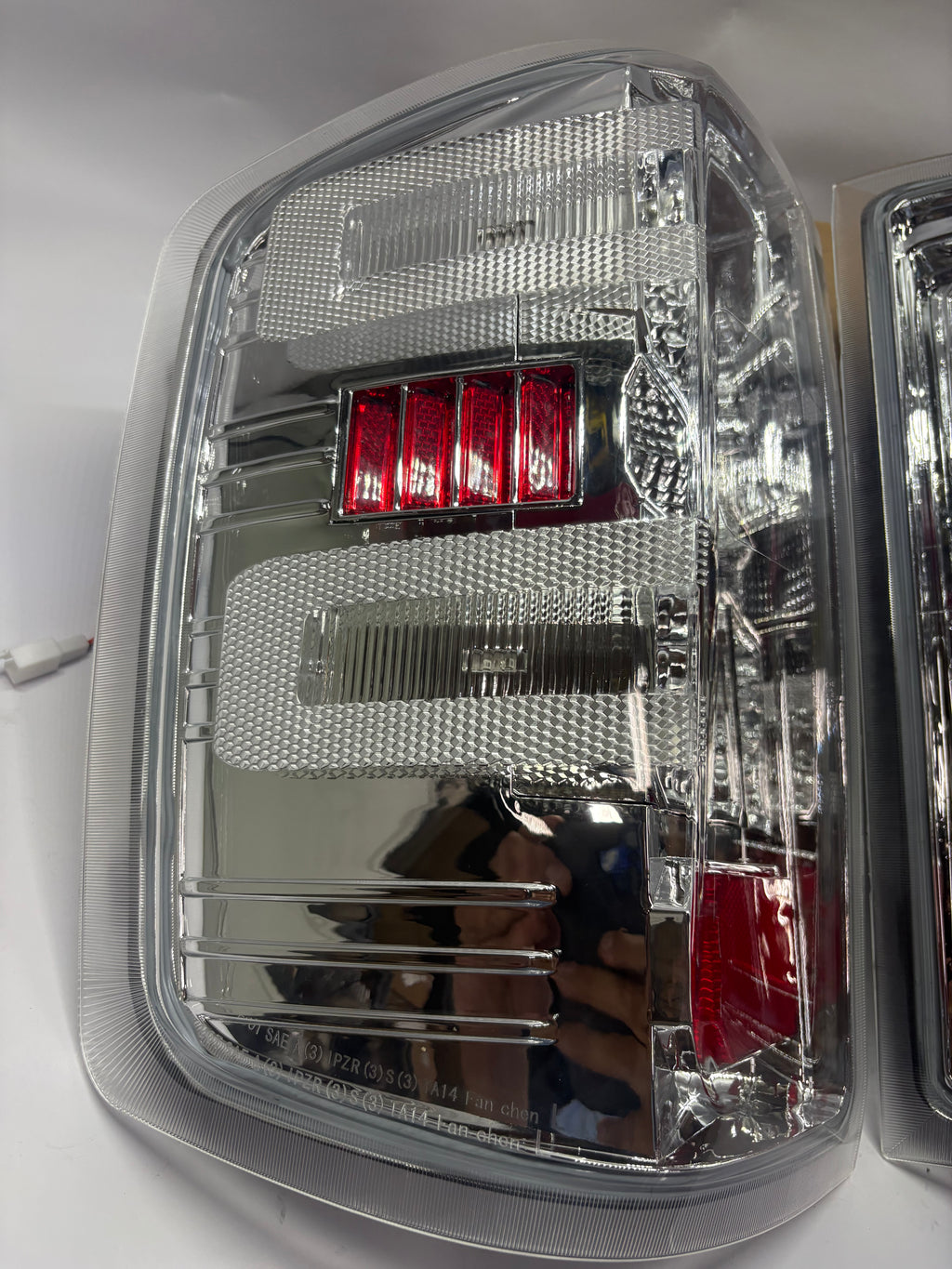 14-18 CHEVY SILVERADO LED CHROME CLEAR TAILLIGHTS