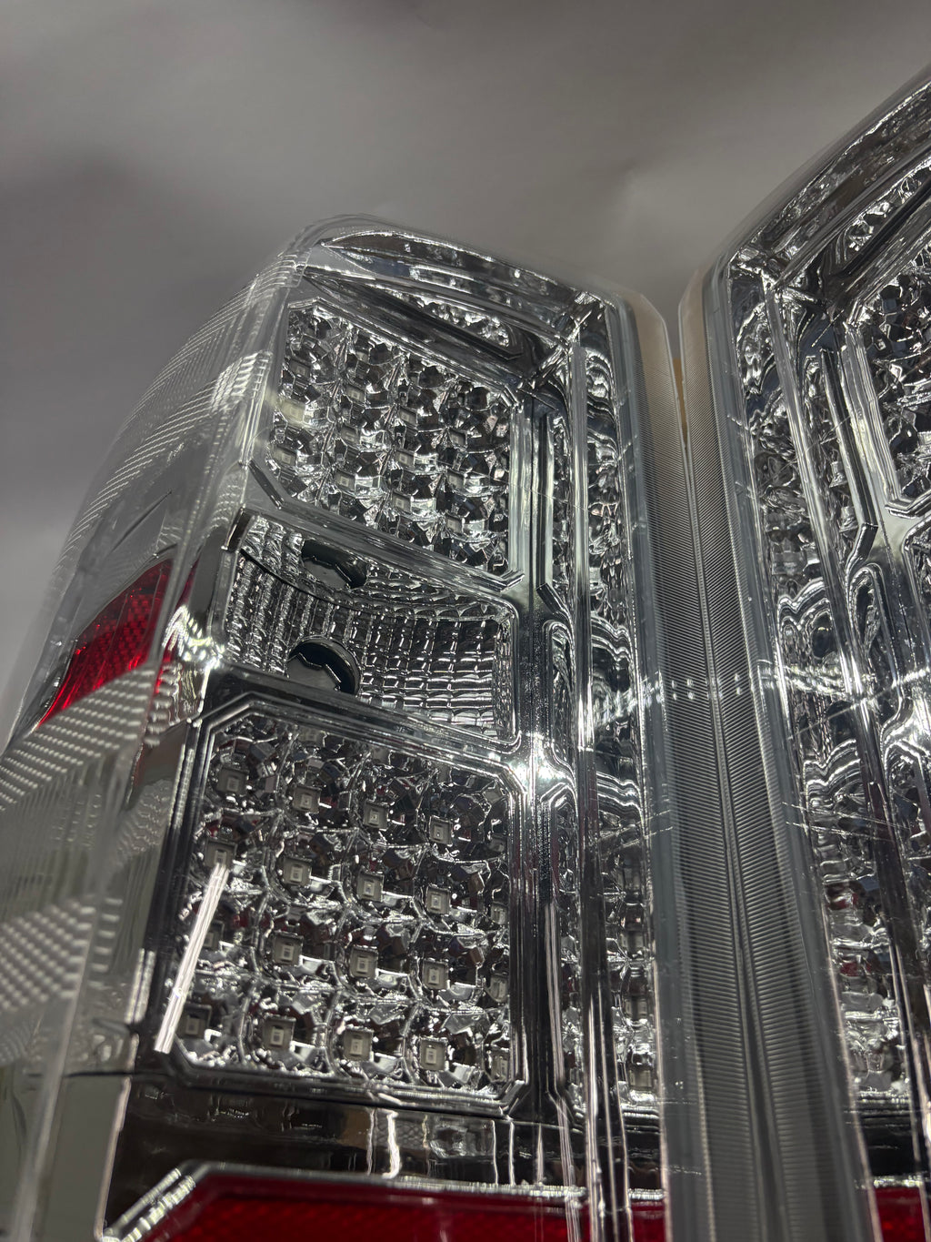 14-18 CHEVY SILVERADO LED CHROME CLEAR TAILLIGHTS