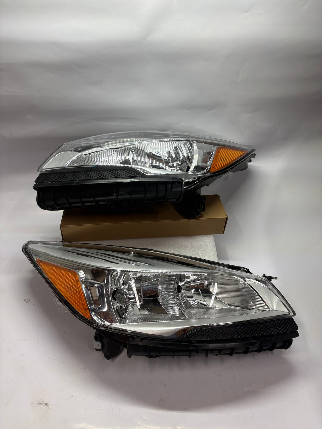 13-16 Ford Escape Chrome Amber OE Style Headlights