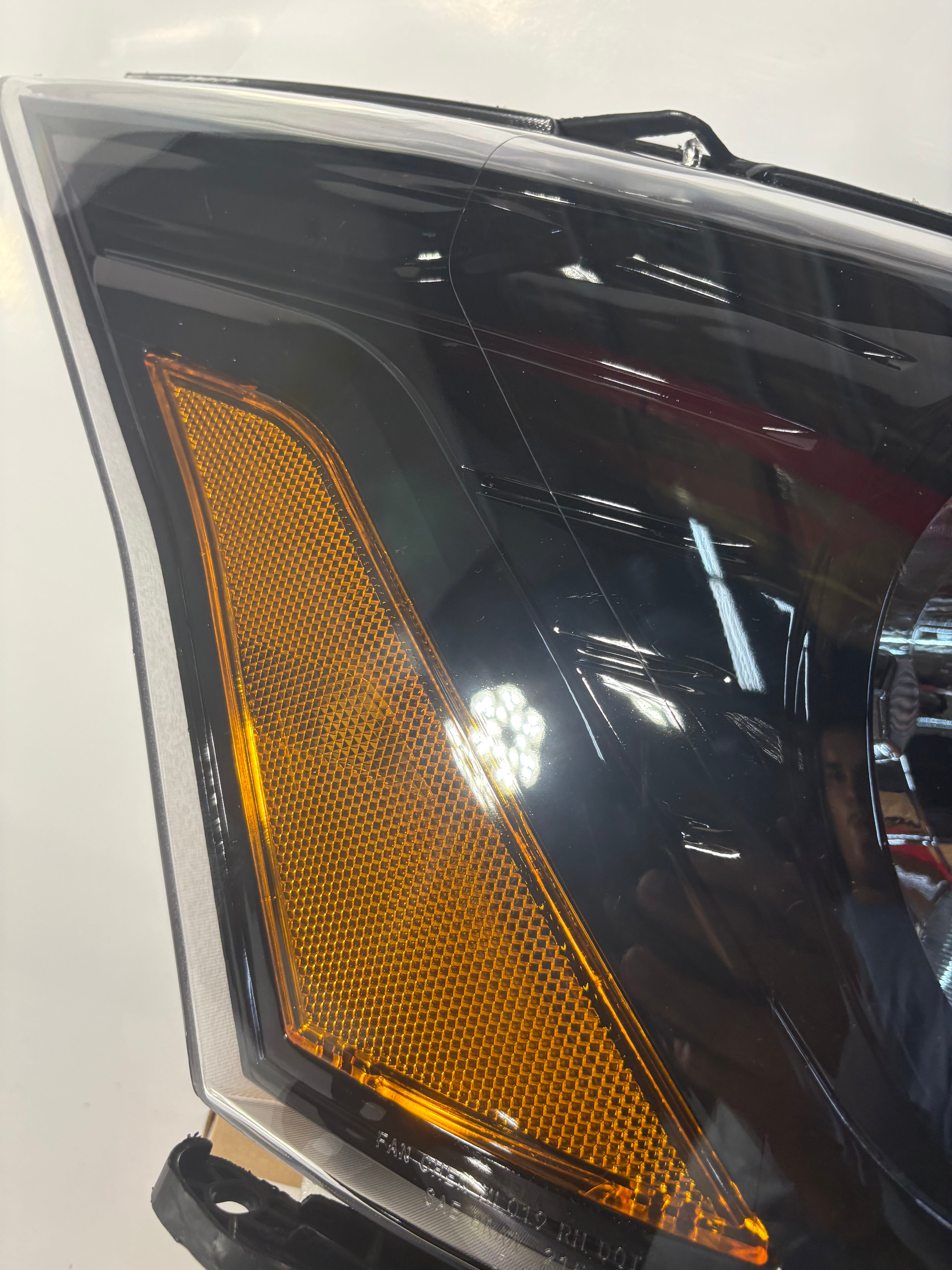 Refurished 15-23 Ford Transit 150 250 350 Black Amber Factory Style Headlights
