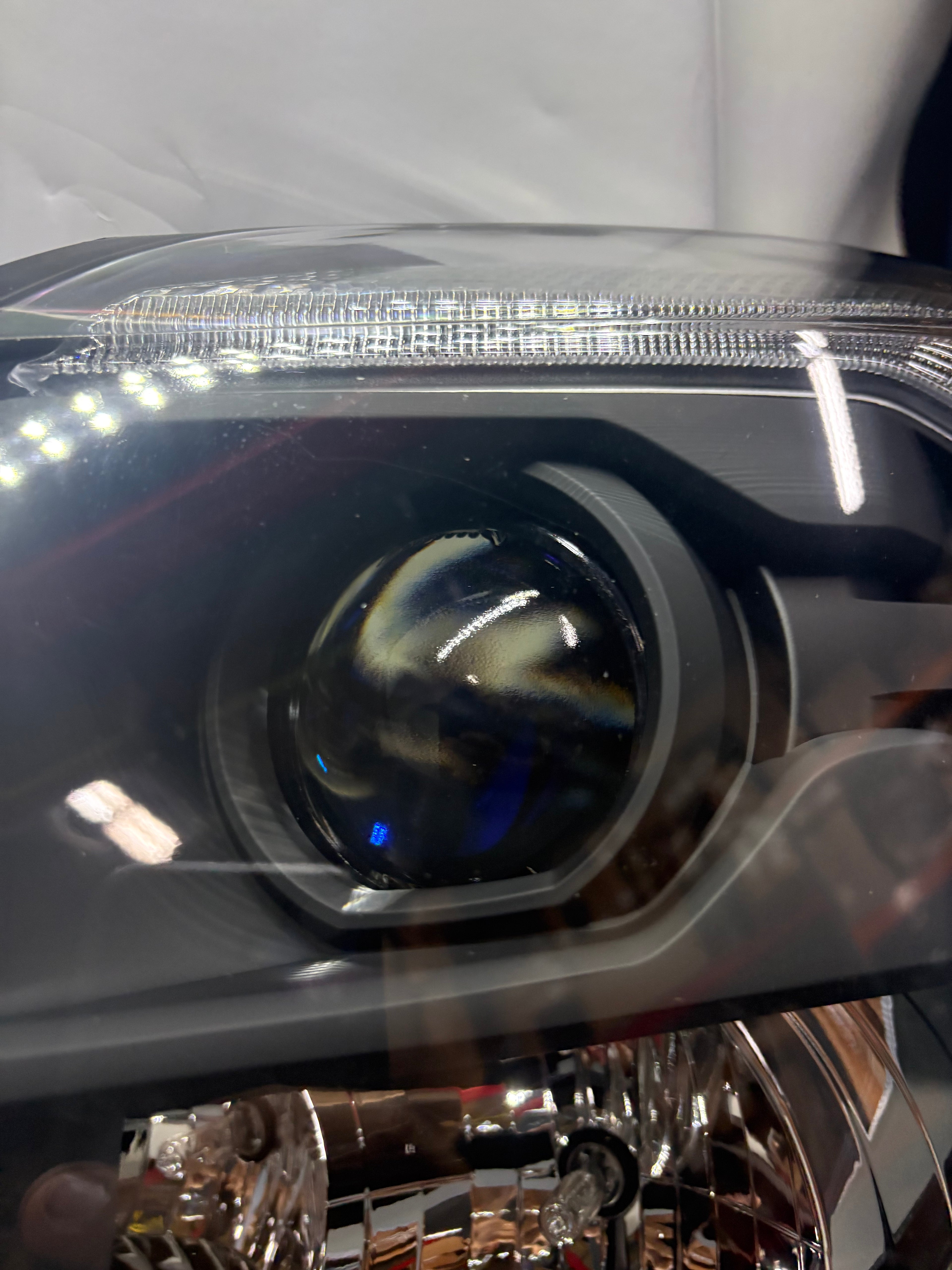 15-20 GMC Yukon Black Housing Factory Style LED Bar Projector Headlights