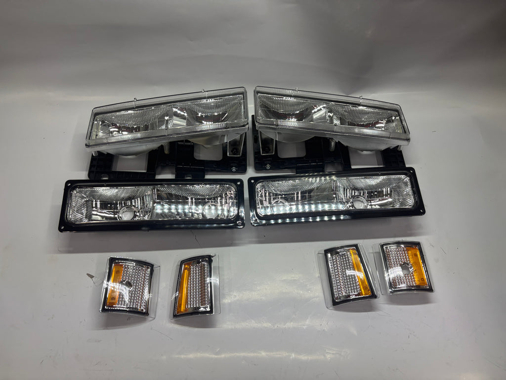 1995-2000 GMC Yukon, Chevrolet/GMC C/K series trucks/Suburbans Chrome Amber Headlights