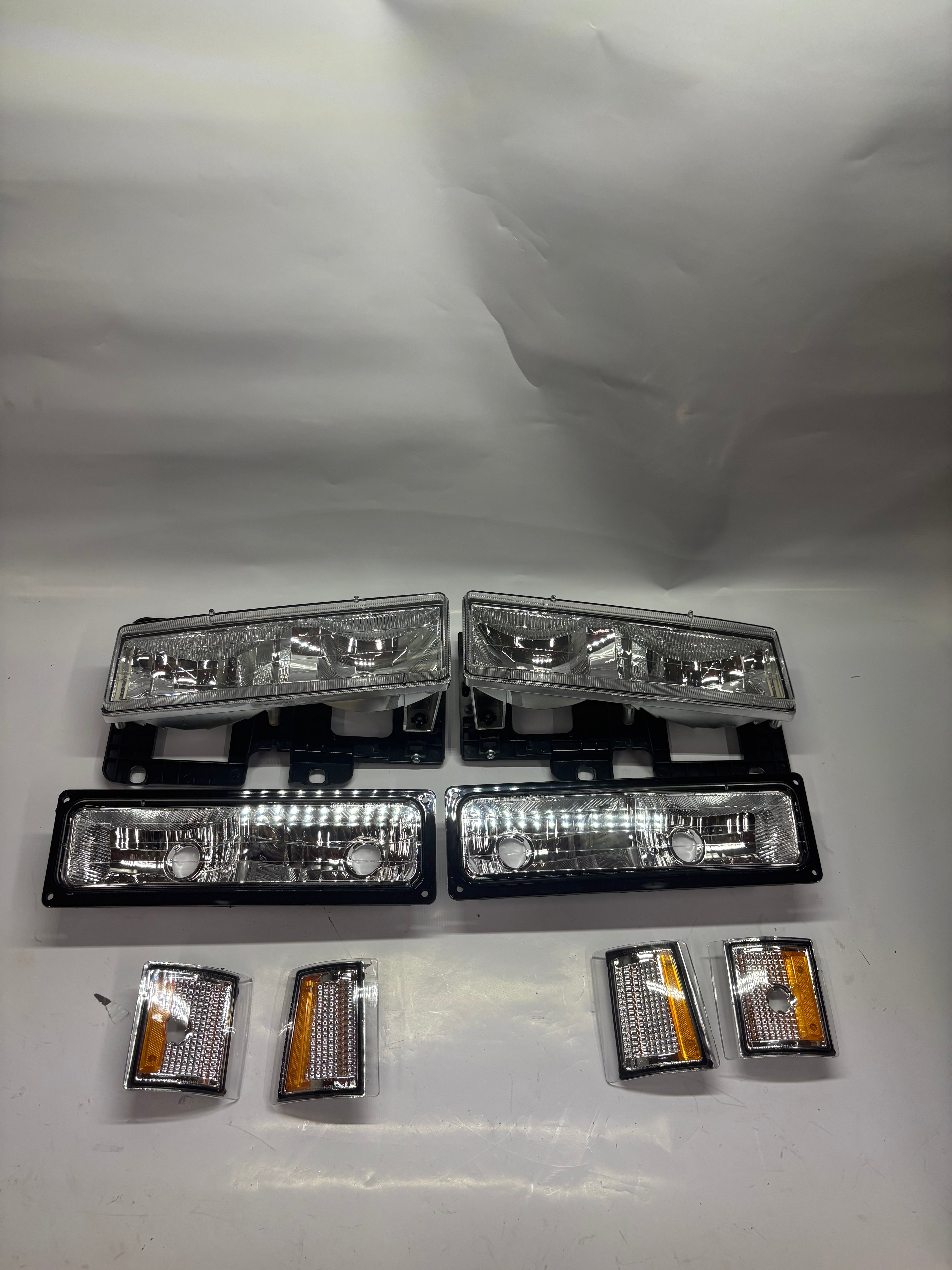 1995-2000 GMC Yukon, Chevrolet/GMC C/K series trucks/Suburbans Chrome Amber Headlights