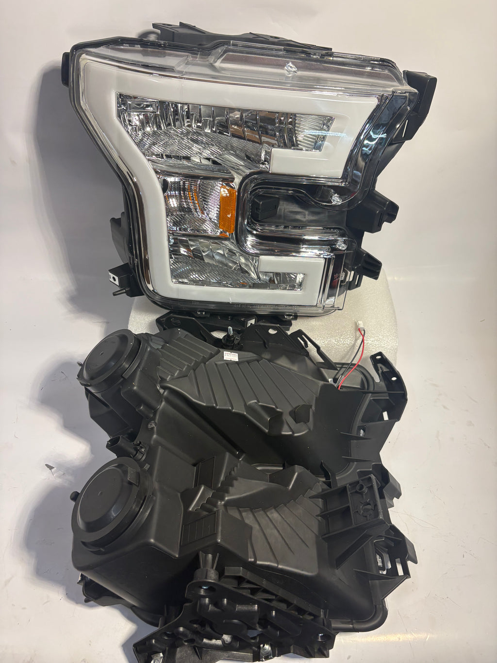 15-17 Ford F-150 Chrome Amber LED Headlights Plug N Play