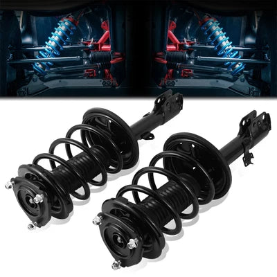 01-04 Toyota RAV4 Front Left And Right Struct Shocks / Shock Absorbers Struts 4Pcs Black