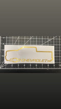 8x2.5 inch gold chvrolet truck Decal vynil (4x9 for shipping)
