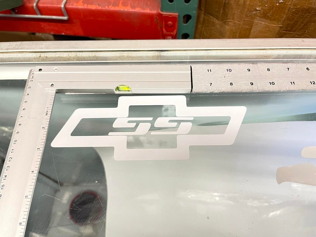 8x3.5 inches white chevy SS decal sticker vinyl