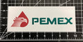 9x3.5 inches white green and red Pemex sticker adhesive vinyl