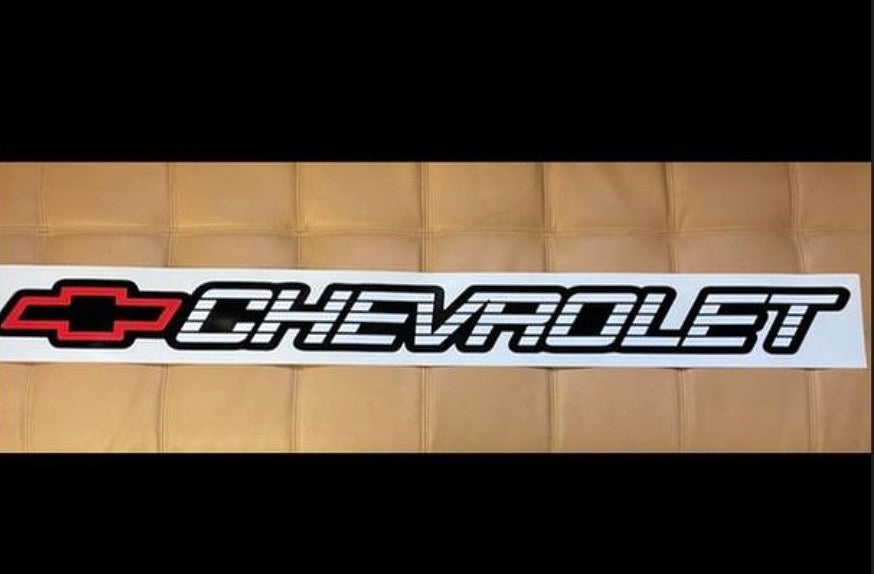 48x4 Chevrolet OBS C/K windshield sticker tailgate sticker red