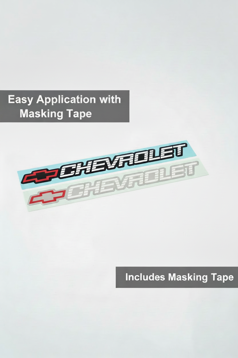 48x4 Chevrolet OBS C/K windshield sticker tailgate sticker red