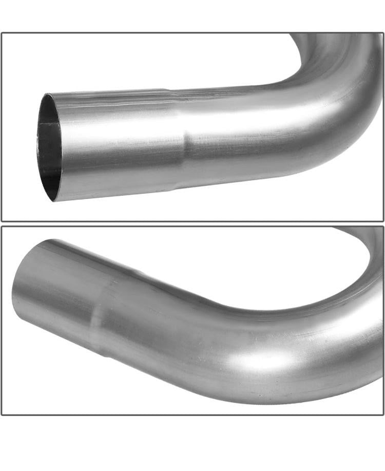 16 Pcs 3 Inches Mild Steel DIY Custom Mandrel Exhaust Pipe Straight & U Bend Tube Kit Universal Fit ZTL-30RAW