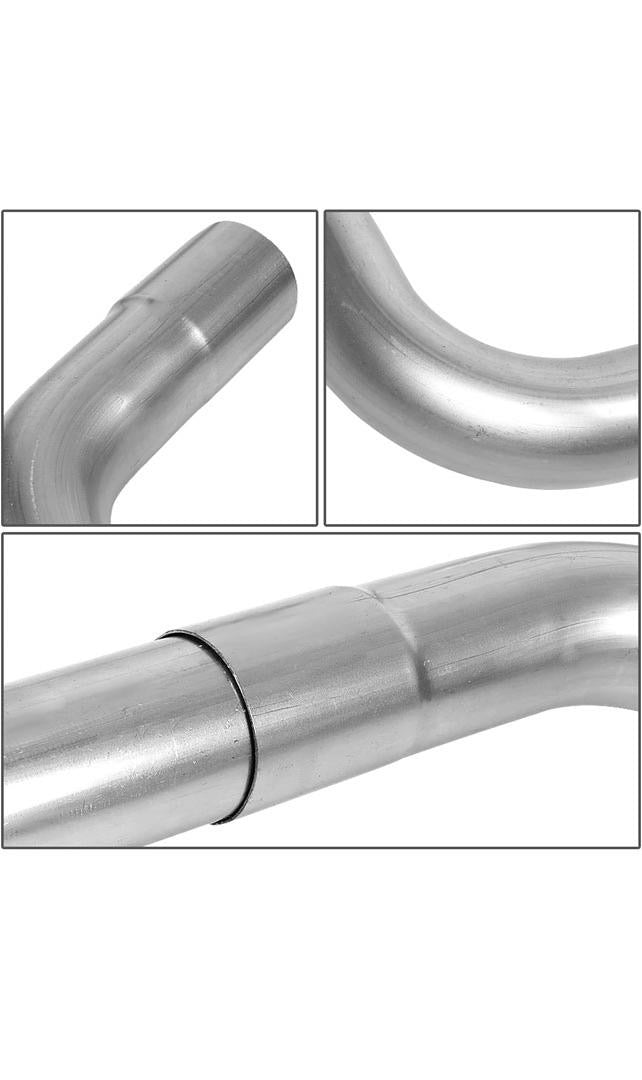 16PCS 2 INCHES MILD STEEL DIY CUSTOM EXHAUST TUBING MANDREL BEND PIPES STRAIGHT & U-BEND KIT, UNIVERSAL FIT