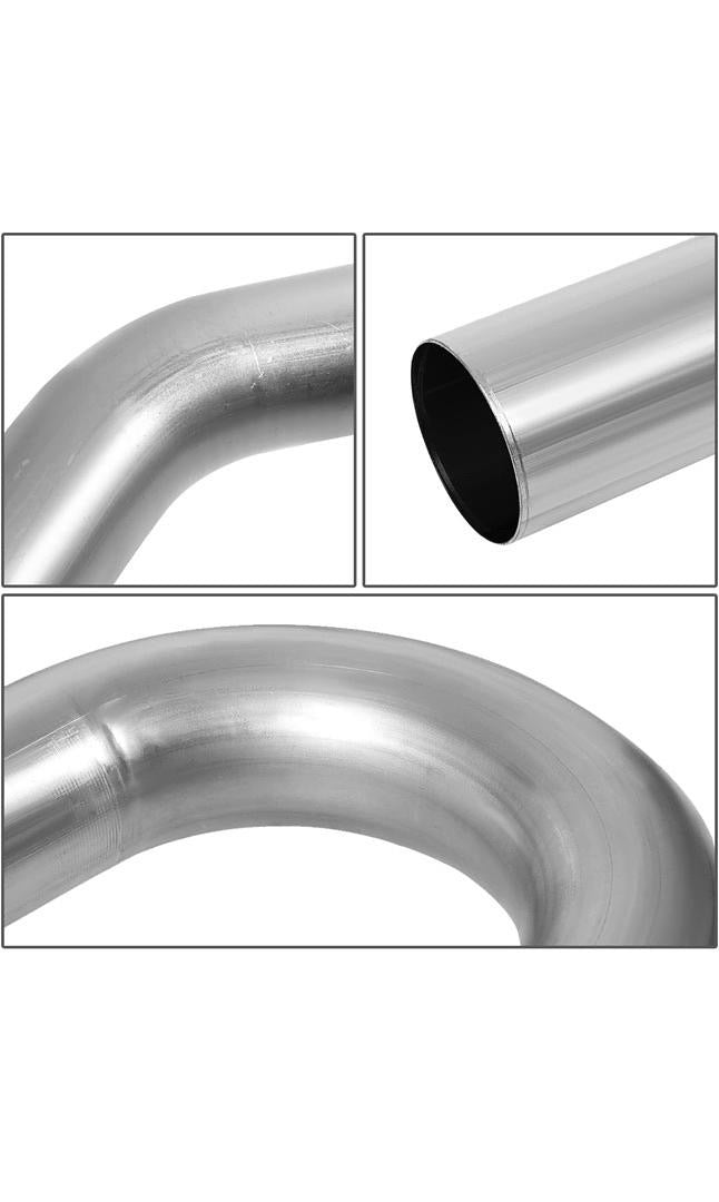 16PCS 2 INCHES MILD STEEL DIY CUSTOM EXHAUST TUBING MANDREL BEND PIPES STRAIGHT & U-BEND KIT, UNIVERSAL FIT