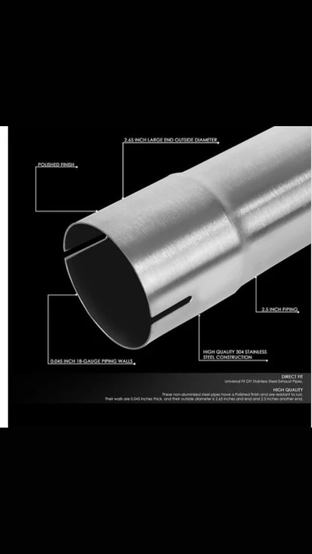 8-Pieces 2.5” OD Custom Mandrel-Bends Exhaust Pipe Kit ZTL-25SS-8P