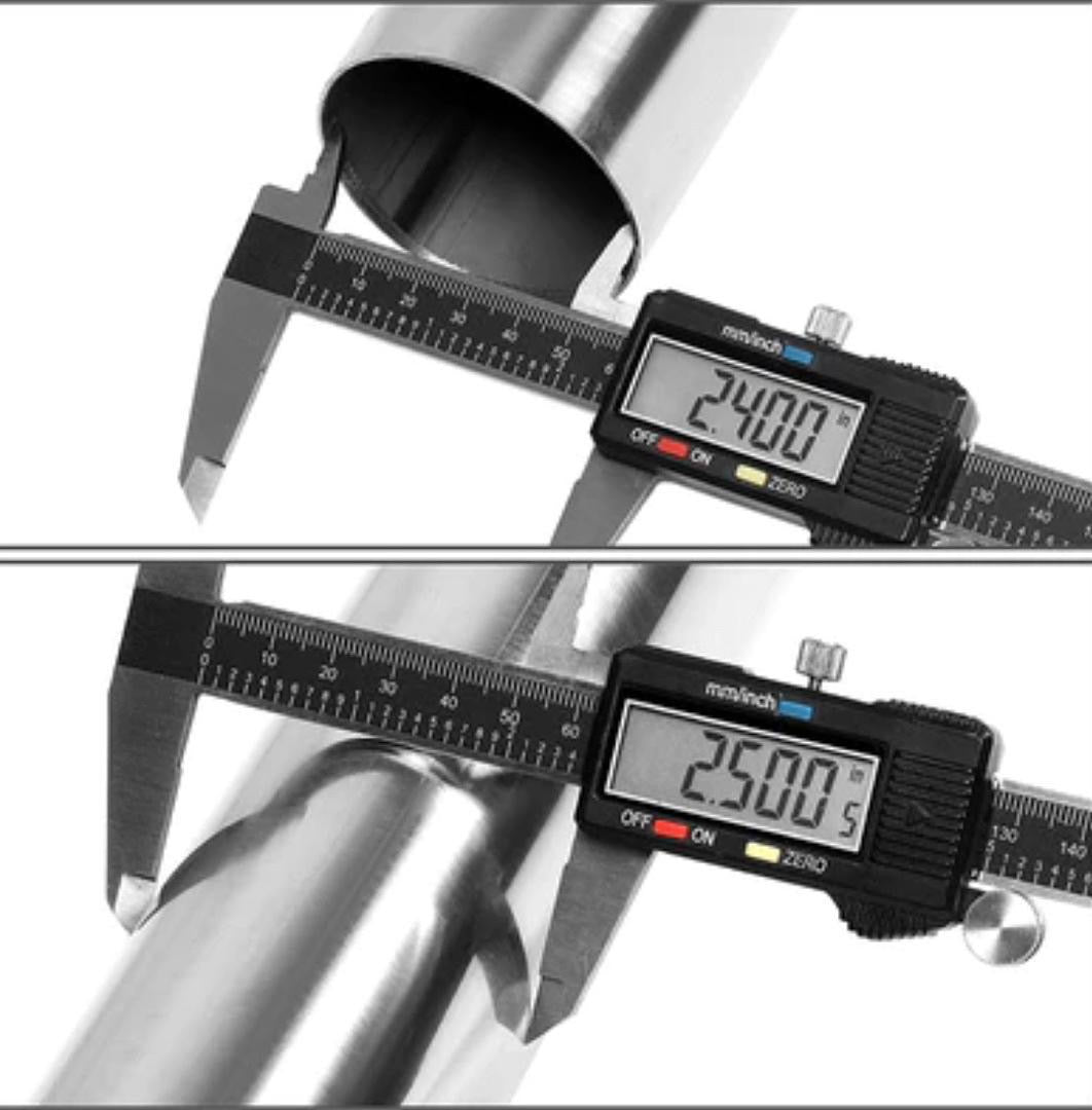 8-Pieces 2.5 In. OD Custom Mandrel-Bends Exhaust Pipe Kit (Stainless Steel) Ztl-25RAW-8p