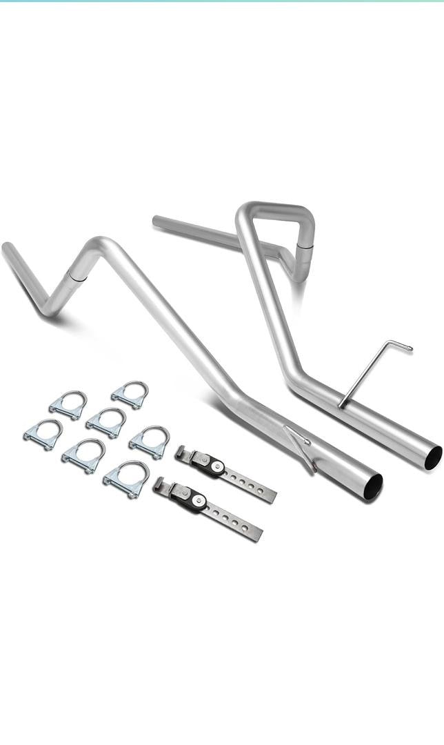 WRAPPED 02-05 DODGE RAM 1500 / 2500 CATBACK EXHAUST DUAL 2.25" OD TAIL PIPE