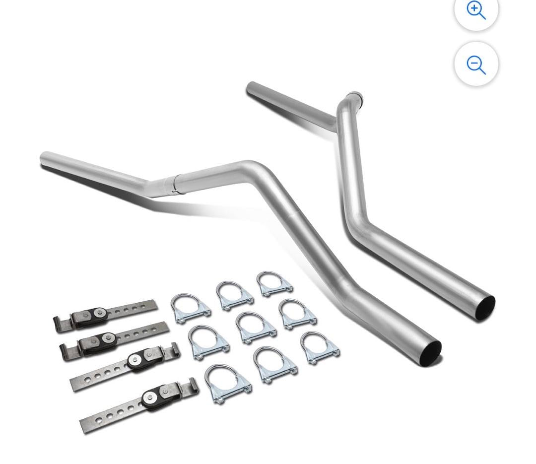 Rear 2.25" Outlet Dual Tail Pipe Muffler Back Exhaust System 1983 to 2004 Chevy S10 TAILP-S1083