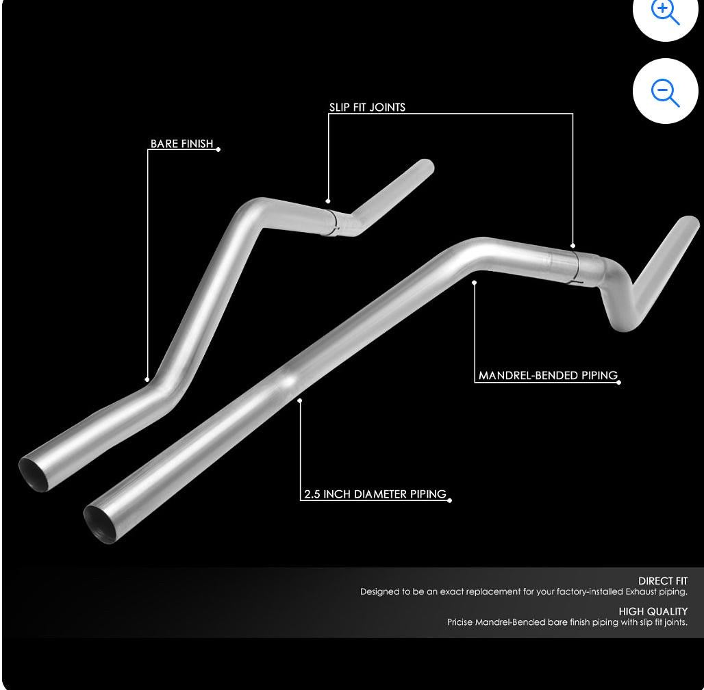 83-04 CHEVY S10/ 83-90 GMC S15 / 91-94 SONOMA REAR 2.25" OUTLET DUAL TAIL PIPE MUFFLER BACK EXHAUST SYSTEM