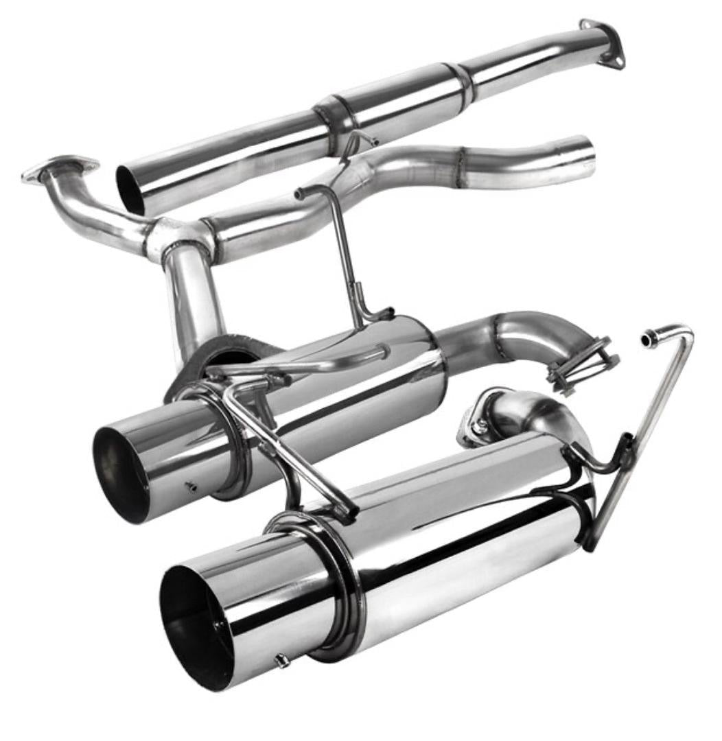 (4PC) 08-14 SUBARU IMPREZA WRX STI SEDAN STAINLESS CATBACK DUAL EXHAUST