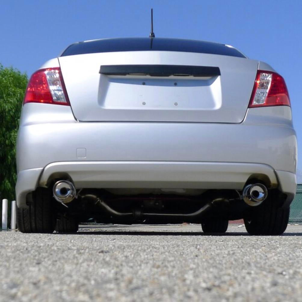 (4PC) 08-14 SUBARU IMPREZA WRX STI SEDAN STAINLESS CATBACK DUAL EXHAUST