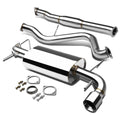 08-14 SUBARU IMPREZA WRX MODEL SINGLE-EXIT S/S CATBACK EXHAUST - ROLLED TIP