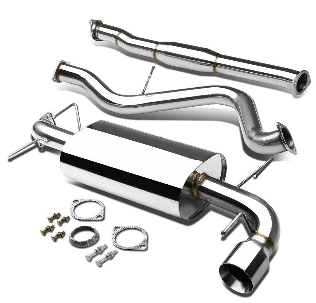 08-14 SUBARU IMPREZA WRX MODEL SINGLE-EXIT S/S CATBACK EXHAUST - ROLLED TIP