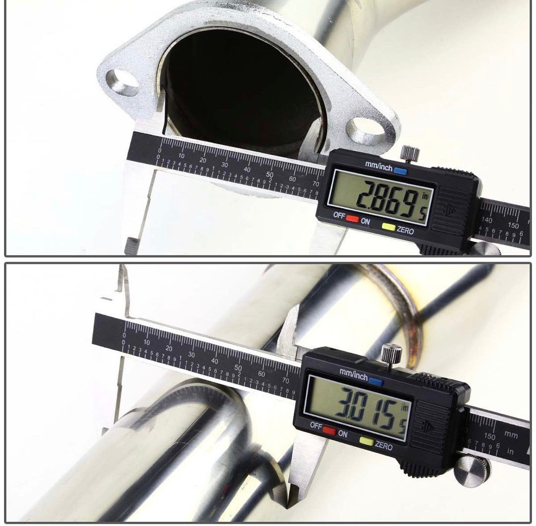 08-14 SUBARU IMPREZA WRX MODEL SINGLE-EXIT S/S CATBACK EXHAUST - ROLLED TIP