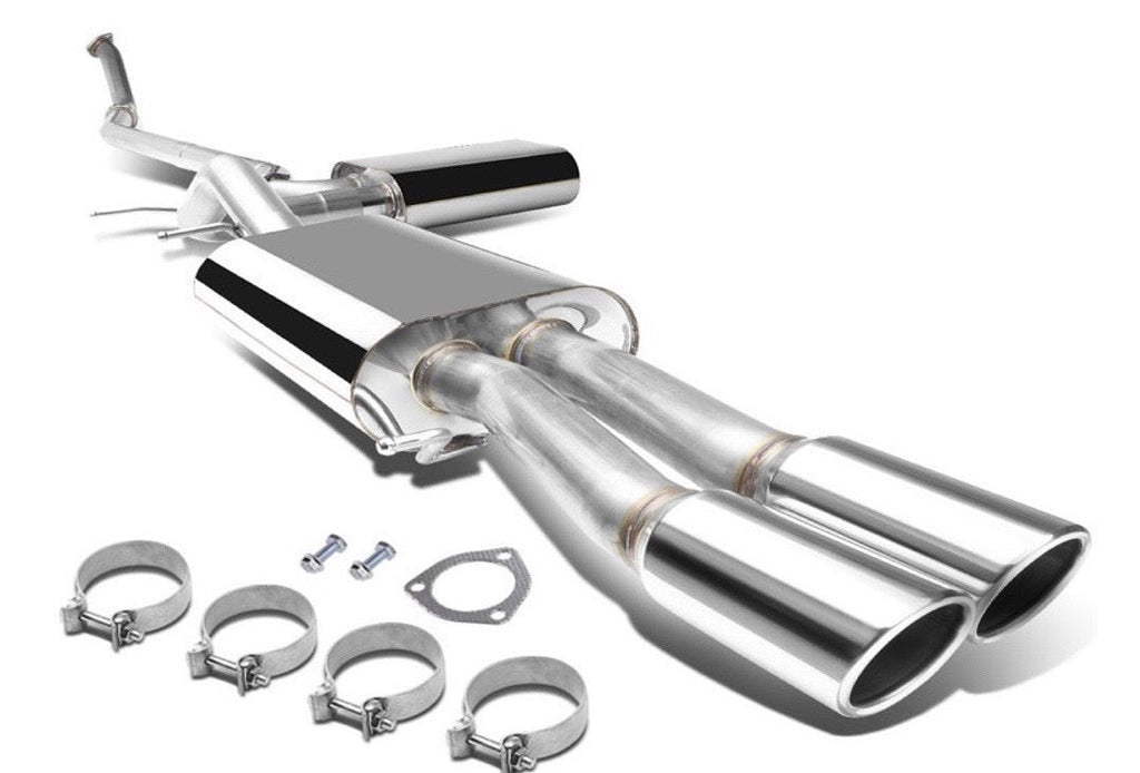 97-01 AUDI A4 3DR/4DR 1.8L TURBO FWD 4" DUAL ROUND MUFFLER TIP CATBACK EXHAUST SYSTEM