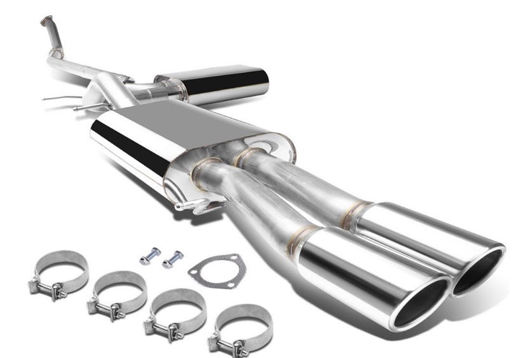 97-01 AUDI A4 3DR/4DR 1.8L TURBO FWD 4" DUAL ROUND MUFFLER TIP CATBACK EXHAUST SYSTEM